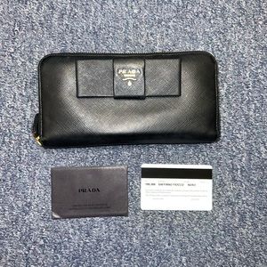 Prada saffiano long wallet